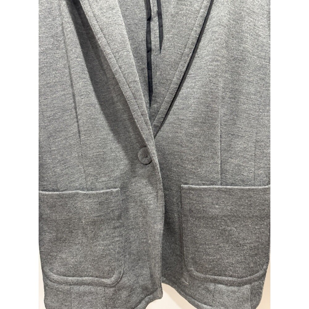ME+EM Womens 14 Gray Single Button 100% Wool Comfortable Luxury Blazer Jacket - Picture 2 of 9